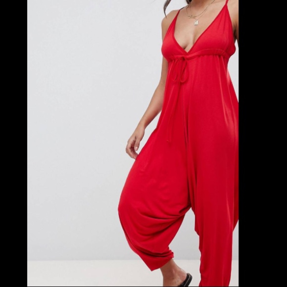 ASOS Jumpsuit with drop crotch & harem pants